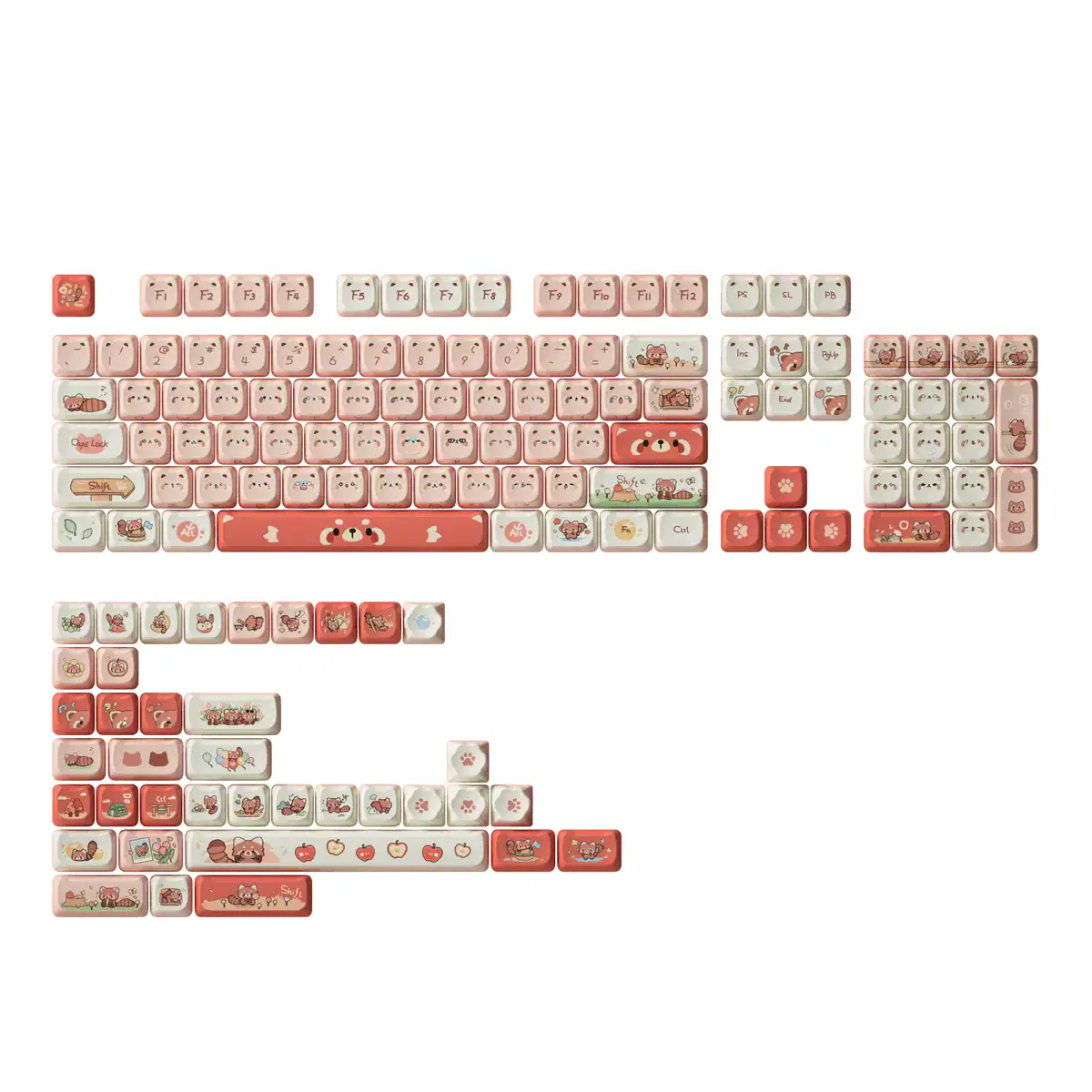 Bộ keycap AKKO Raccoon MAO 142 phím