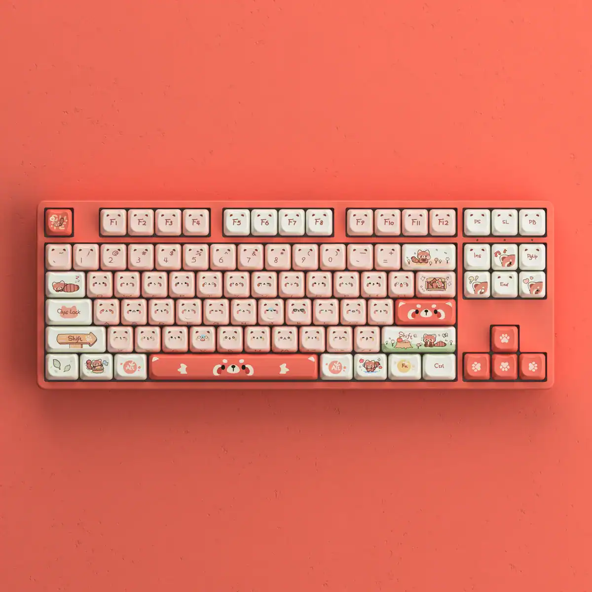 Bộ keycap AKKO Raccoon MAO 142 phím – hình 3