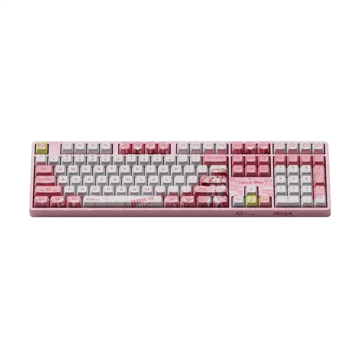 Bàn phím cơ AKKO 5108 Plus Sakura Miku (3 Mode / RGB / Hotswap / V3 Piano Pro) - Ảnh 4