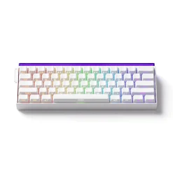 Bàn phím từ Veekos Shine60 SP White Akko Glare Magnetic Switch (60% / Có dây 8K)