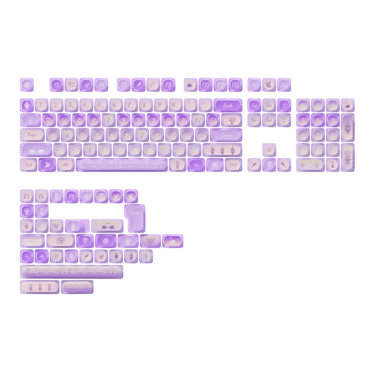 Bộ keycap AKKO Swan Sonata 140 phím