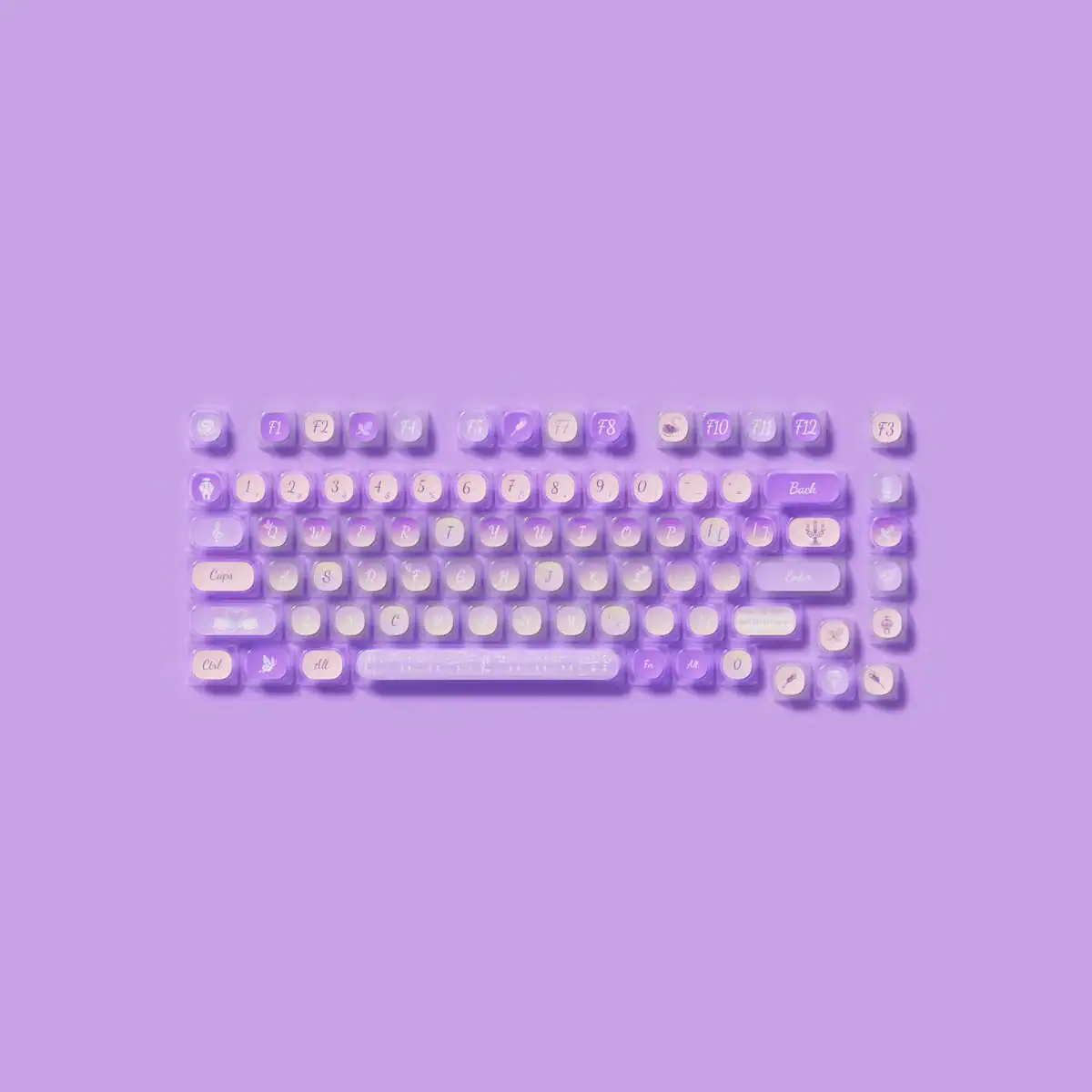 Bộ keycap AKKO Swan Sonata 140 phím (MOA / PBT 5 mặt Dye-sub) - Ảnh 4