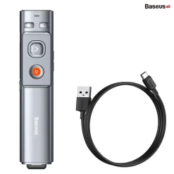 Bút Trình Chiếu Baseus Orange Dot Wireless Presenter – Laser đỏ, Xám