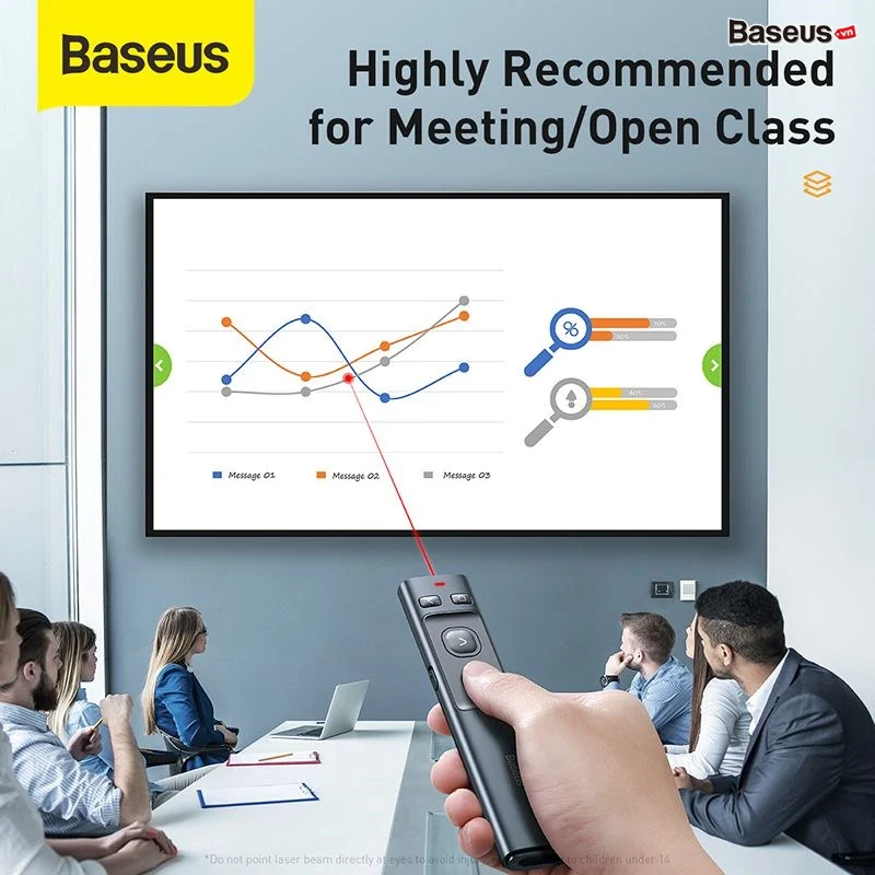 Bút Trình Chiếu Baseus Orange Dot Wireless Presenter – ảnh 8
