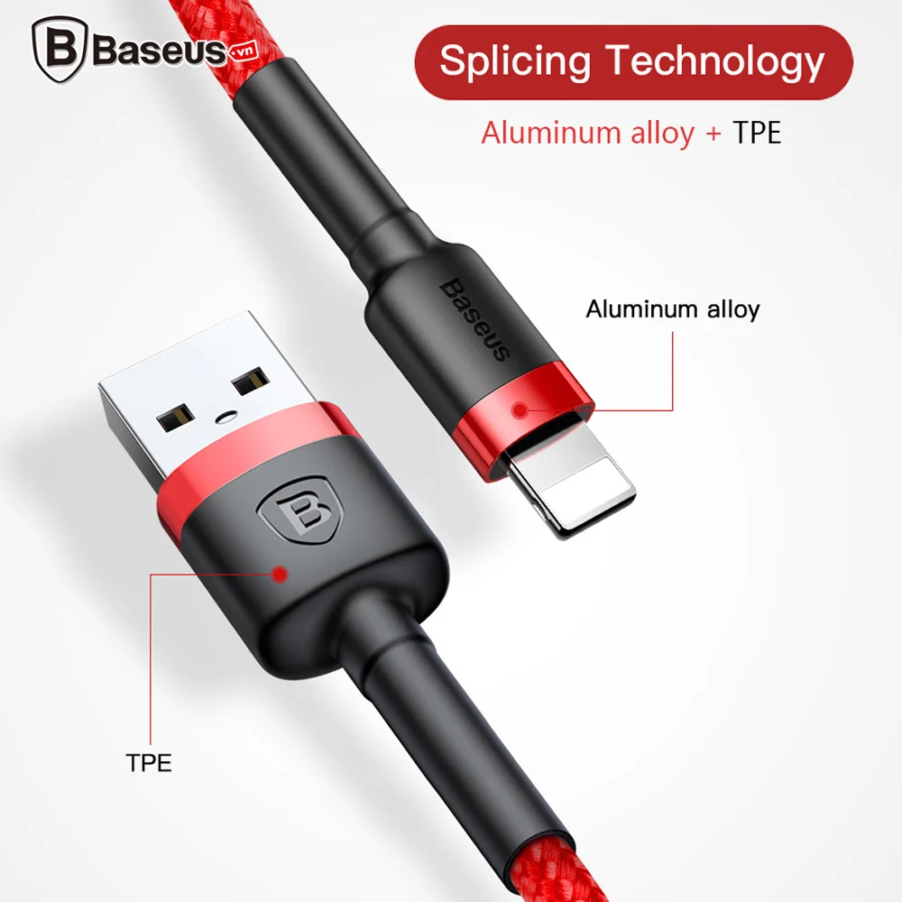 Cáp Sạc Baseus Cafule USB to Lightning 2.4A – ảnh 9
