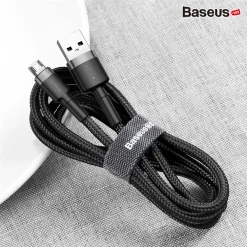 Cáp Sạc Baseus Cafule USB to Micro USB 2.4A – Xám đen