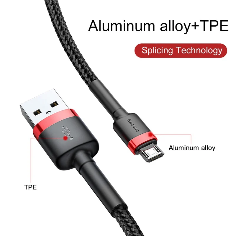 Cáp Sạc Baseus Cafule USB to Micro USB 2.4A – ảnh 5