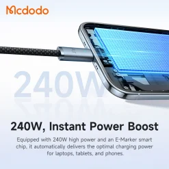 Cáp Sạc Nhanh C to C MCDODO Cab Luma series CA-708 240W – ảnh 5