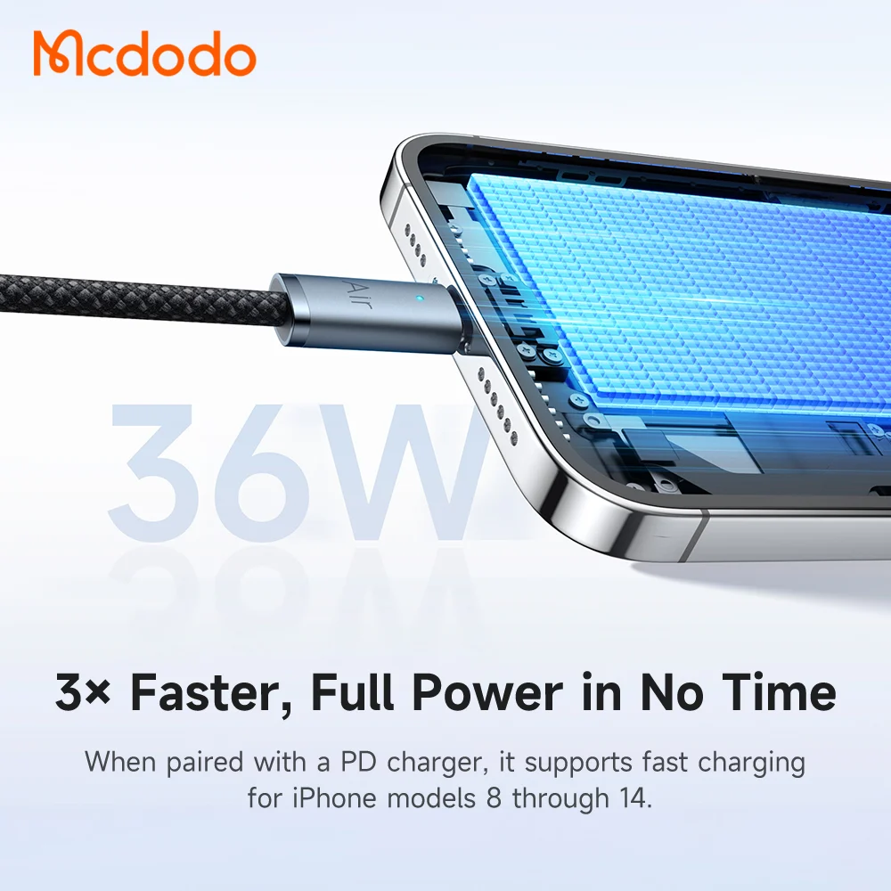 Cáp Sạc Nhanh C to Lightning MCDODO Cab Luma series CA-778 36W – ảnh 5