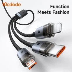 Cáp Sạc Nhanh Đa Năng 3-in-1 USB to M+L+C MCDODO CA-715 6A – ảnh 5