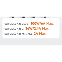 Cáp Sạc Nhanh Đa Năng 6-in-1 USB/Type-C to M+L+C MCDODO CA-726 100W – ảnh 10