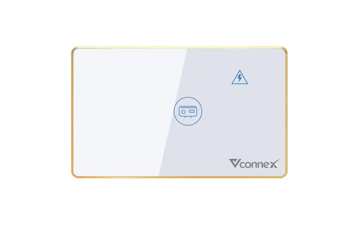 Công tắc chống giật cho bình nước nóng Vconnex viền nhôm VCN-WSWHL