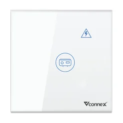 Công tắc chống giật cho bình nước nóng Vconnex không viền VCN-WSWH – màu trắng, mặt vuông