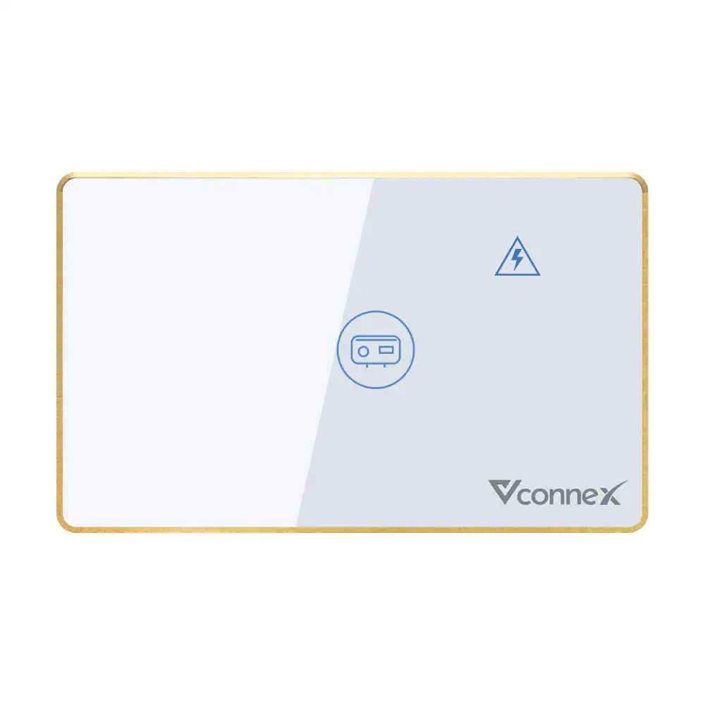 Công tắc chống giật cho bình nước nóng Vconnex viền nhôm VCN-WSWHL – màu trắng