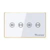 Công tắc rèm đôi thông minh Vconnex viền nhôm VCN-WS2CL – màu trắng