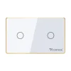Công tắc thông minh Vconnex 2 kênh viền nhôm Ver 2 VCN-WS02L – màu trắng