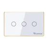 Công tắc thông minh Vconnex 3 kênh viền nhôm VCN-WS03L – màu trắng