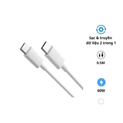 Cáp sạc Cuktech CTC305N Type-C to Type-C 60W 0.5m