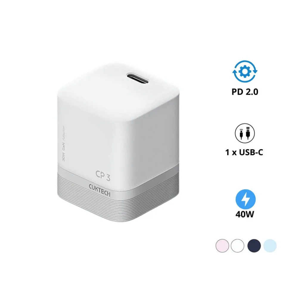 Củ sạc Cuktech CP3 AC301 GaN 40W (1C) - hình 1