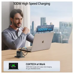Củ sạc Cuktech 10 GaN AD1003 100W (2C1A) - hình 2