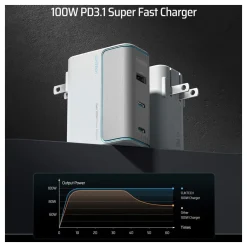 Củ sạc Cuktech 10 GaN AD1003 100W (2C1A) - hình 5