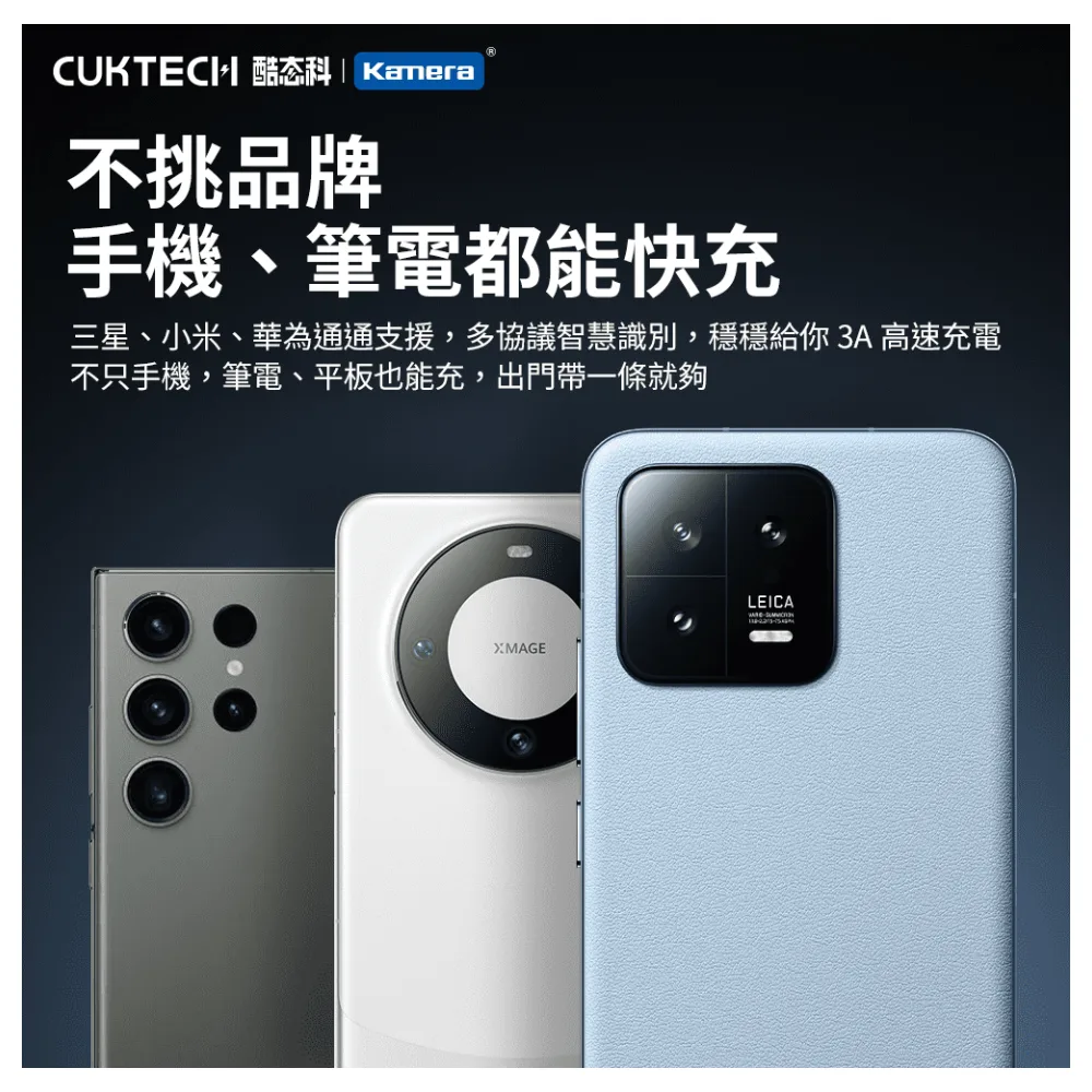 Cáp sạc Cuktech CTC305N Type-C to Type-C 60W 0.5m - hình 5