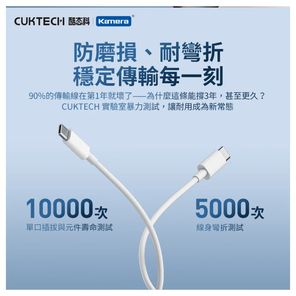 Cáp sạc Cuktech CTC305N Type-C to Type-C 60W 0.5m - hình 7
