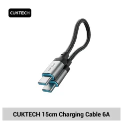 Cáp sạc Cuktech CTC615S Type-C đầu từ tính 6A 240W 15cm - hình 7