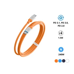 Cáp sạc Cuktech CTC615W Type-C bện dù 6A 240W 1.5m - hình 1