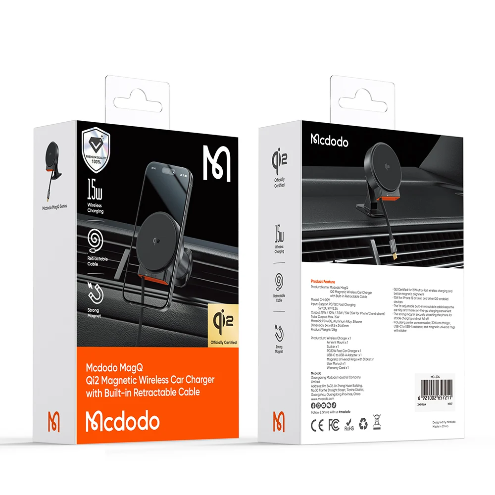 Đế Giữ Điện Thoại Từ Tính Kiêm Sạc Không Dây MCDODO CH-009 – ảnh 10