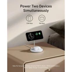 Đế Sạc Đứng Không Dây Từ Tính 2-in-1 Qi2 ANKER MagGo A2544 15W – ảnh 4