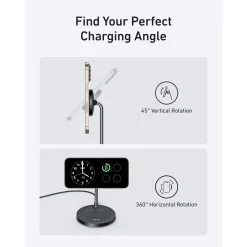 Đế Sạc Đứng Không Dây Từ Tính 2-in-1 Qi2 ANKER MagGo A2544 15W – ảnh 5