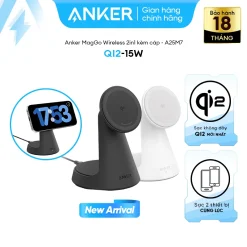 Đế Sạc Đứng Không Dây Từ Tính 2-in-1 Qi2 ANKER MagGo A25M7 15W – ảnh 3