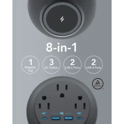Đế Sạc Đứng Không Dây Từ Tính 8-in-1 ANKER 637 MagGo A9137 65W – ảnh 3