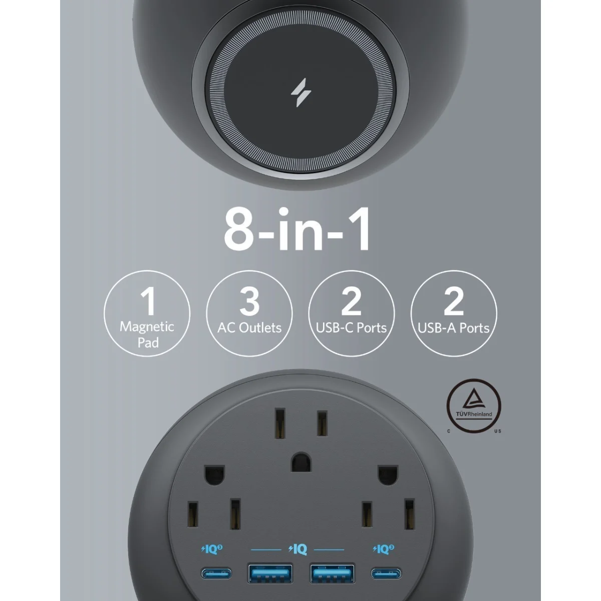Đế Sạc Đứng Không Dây Từ Tính 8-in-1 ANKER 637 MagGo A9137 65W – ảnh 3