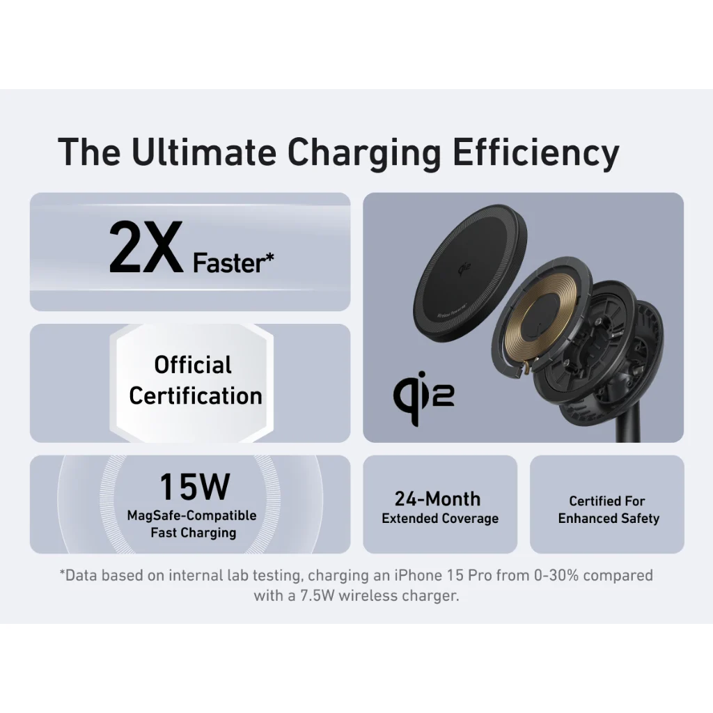 Đế Sạc Đứng Không Dây Từ Tính Qi2 ANKER MagGo A25X1 15W – ảnh 3