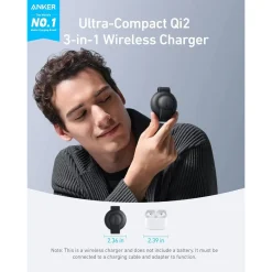 Đế Sạc Không Dây Từ Tính 3-in-1 Qi2 ANKER MagGo UFO B25M8 15W – ảnh 5