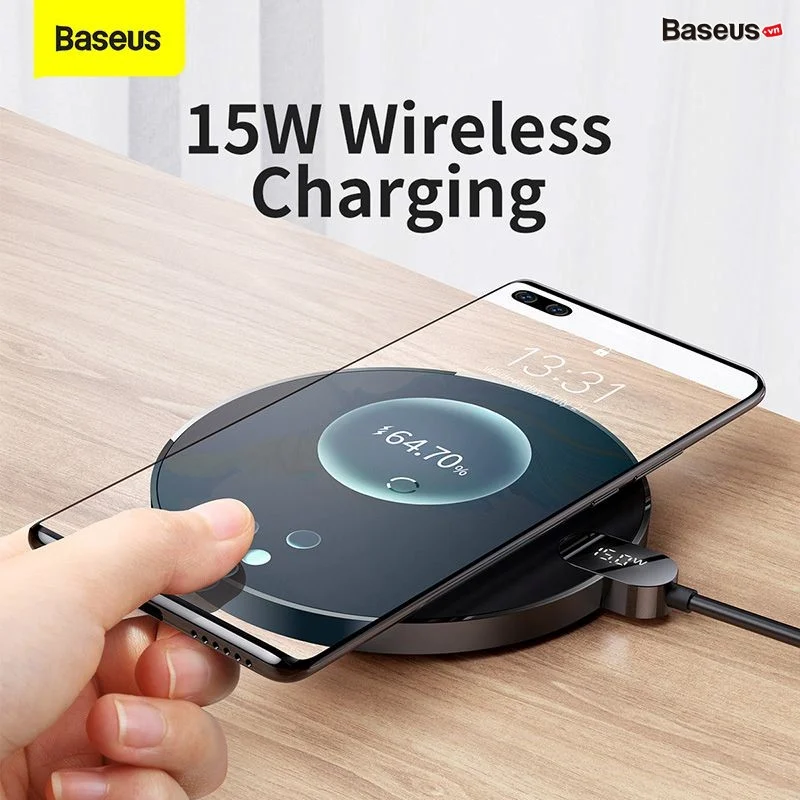 Đế Sạc Nhanh Không Dây Baseus Digital LED Display Gen 2 Wireless Charger 15W – ảnh 3
