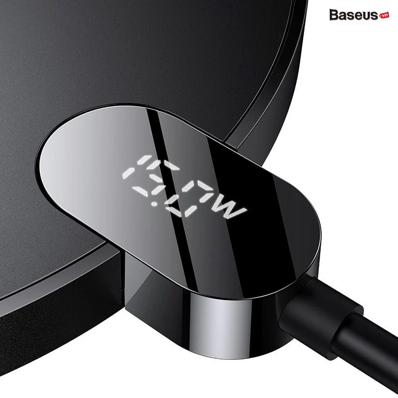 Đế Sạc Nhanh Không Dây Baseus Digital LED Display Gen 2 Wireless Charger 15W – ảnh 5