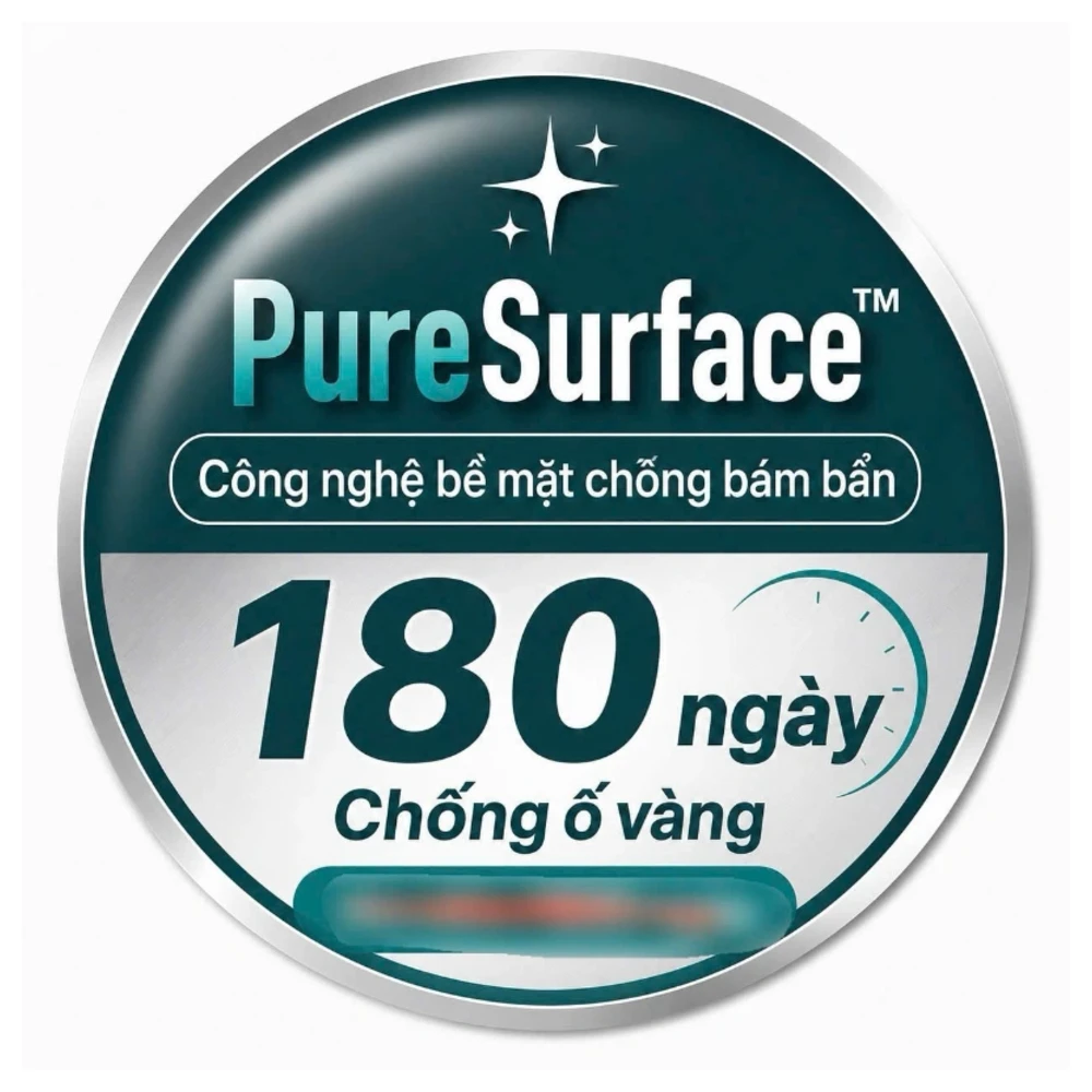Công nghệ Hoda PureSurface chống bám bẩn, chống ố vàng 180 ngày