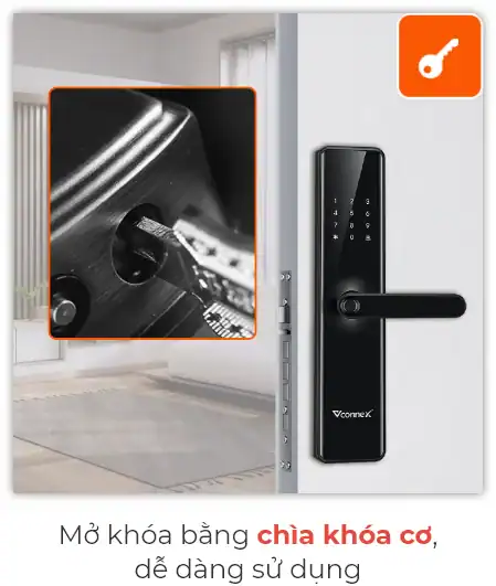 Khóa điện tử thông minh cửa gỗ Vconnex VCN-BSLA – hình 6