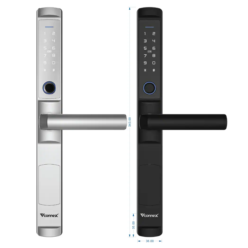 Khóa điện tử thông minh cửa nhôm Vconnex VCN-BSLC – hình 2