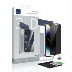 Kính cường lực chống nhìn trộm WiWU Glass Ultra 3D GT-035 kèm khung tự dán