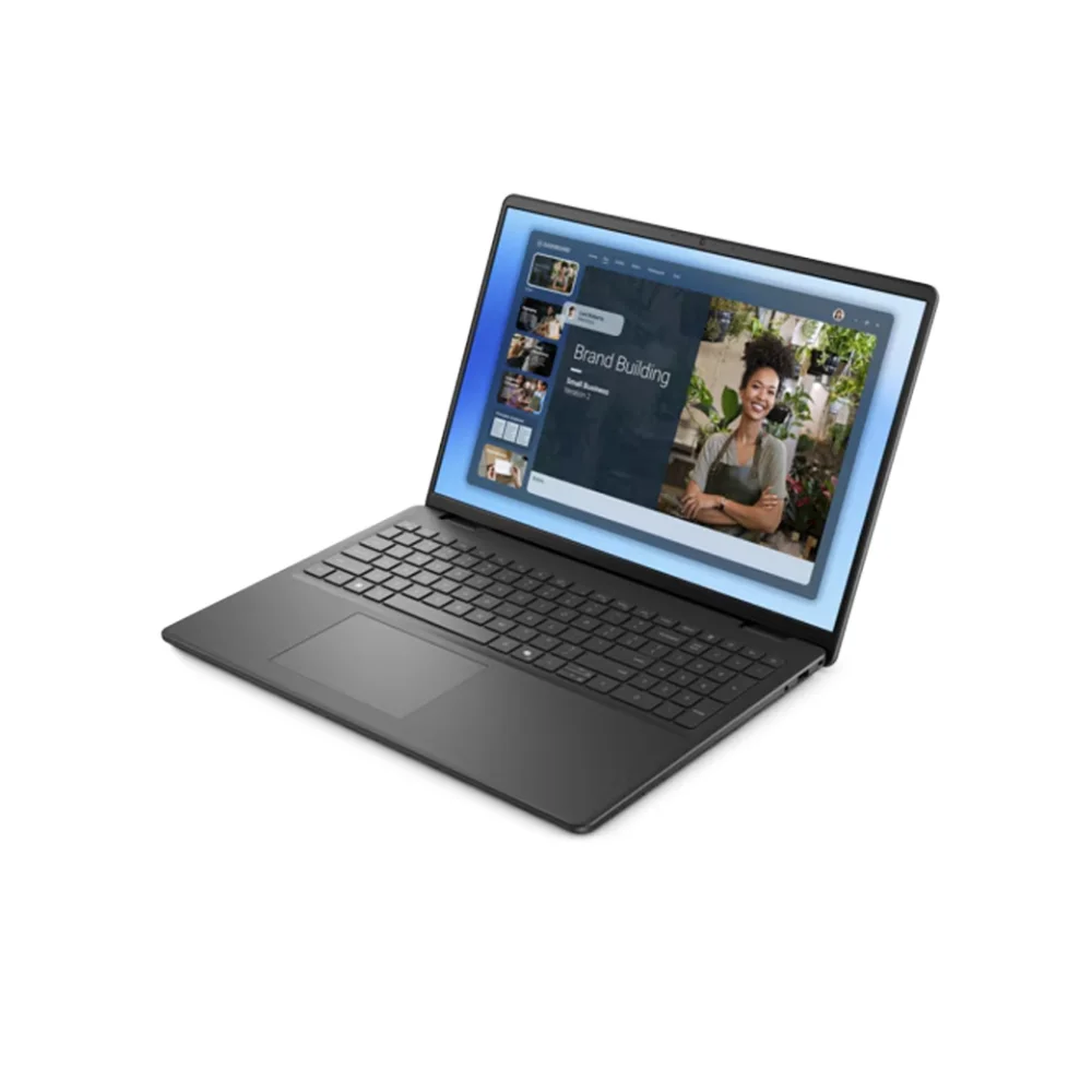 Laptop Dell 16 DC16250 Core 5 120U màu đen – góc nghiêng