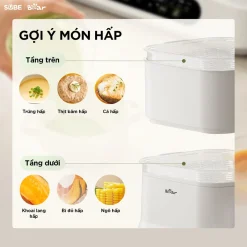 Khay hấp và khoang tiệt trùng của máy Bear WW-5H12V78