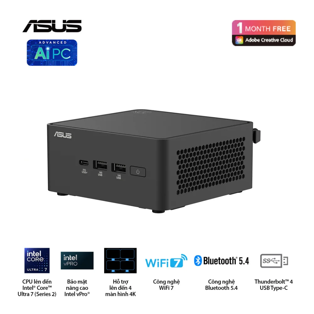 Mini PC ASUS NUC 15 Pro | Core 3 100U / Core 5 210H / Ultra 5 225H / Ultra 7 255H (Barebone) – ảnh 6