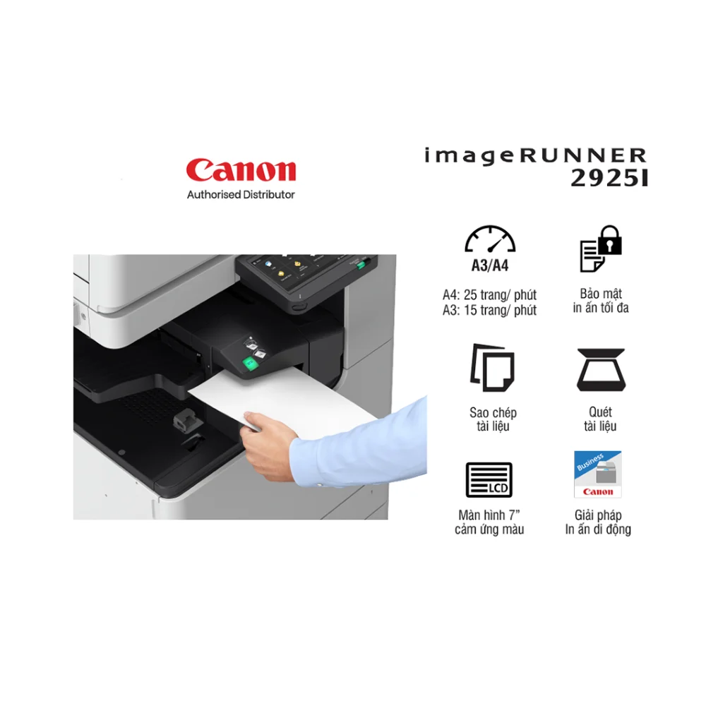 Máy photocopy Canon iR2925i (In| Copy| Scan| A3| A4| USB| LAN| WIFI) – ảnh 3