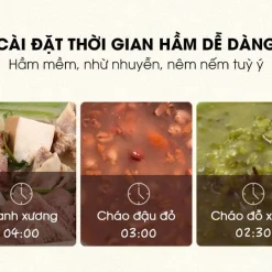 Nồi Nấu Chậm Bear 1,6L SUBE002 Chính Hãng Đa Năng Nấu Cháo, Chưng Yến Bản Tiếng Việt