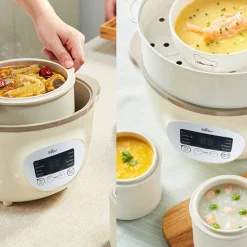 Nồi Nấu Chậm Bear 1,6L SUBE002 Chính Hãng Đa Năng Nấu Cháo, Chưng Yến Bản Tiếng Việt