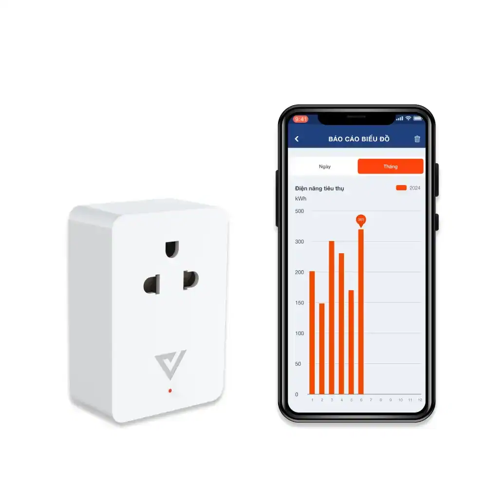 Ổ cắm thông minh đo điện năng Vconnex VCN-WSP-EM – hình 2